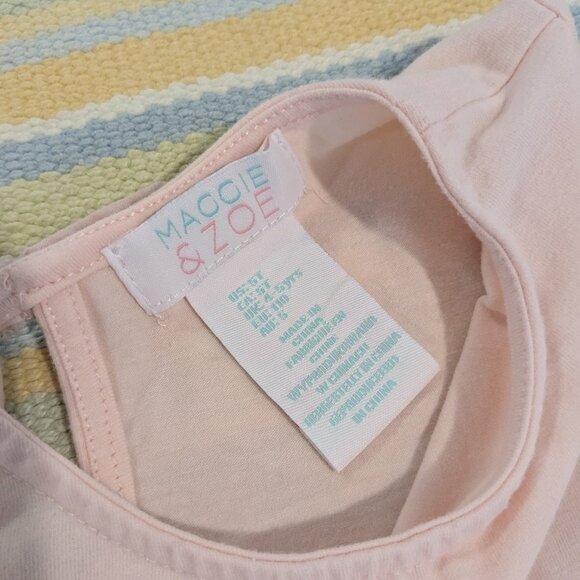 Maggie & Zoe pink peplum top size 5T - Picture 3 of 9